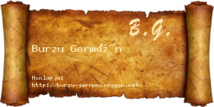 Burzu Germán névjegykártya